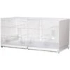 Cage D'élevage Pliable Positano 91,5x42x44,5cm - 2G-R -Oiseau Fournitures Boutique cage delevage pliable positano 915x42x445cm 2g r art 420 2g r cage delevage pour oiseaux en plastique et grillage metallise tres