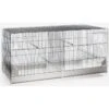 Cage Domus Molinari Métal 2 Compartiments 120x40x45cm -Oiseau Fournitures Boutique cage domus molinari metal 2 compartiments 120x40x45cm 1560075 domus molinari cage delevage entierement en acier galvanisee de 12