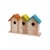 Combi 3 Nichoirs Avec Toit De Couleur -Oiseau Fournitures Boutique combi 3 nichoirs avec toit de couleur 17356 kinlys combi 3 nichoirs avec toit de couleur