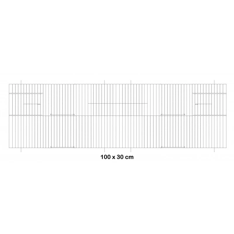 Façade De Cage En Métal 100x30cm - Fauna 3 Façade De Cage En Métal 100x30cm - Fauna