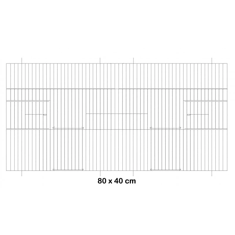 Façade De Cage En Métal 80x40cm - Fauna 3 Façade De Cage En Métal 80x40cm - Fauna