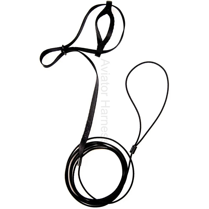 Harnais Pour Perroquet AVIATOR X-Small Noir 4 Harnais Pour Perroquet AVIATOR X-Small Noir – Image 2