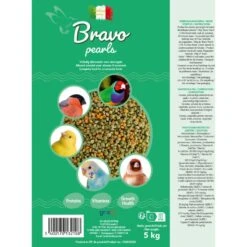Pearls L 5kg - Bravo -Oiseau Fournitures Boutique pearls l 5kg bravo 102035 grizo bravo pearls largeles bravo perles sont des perles qui remplacent les graines germees composees 1 2