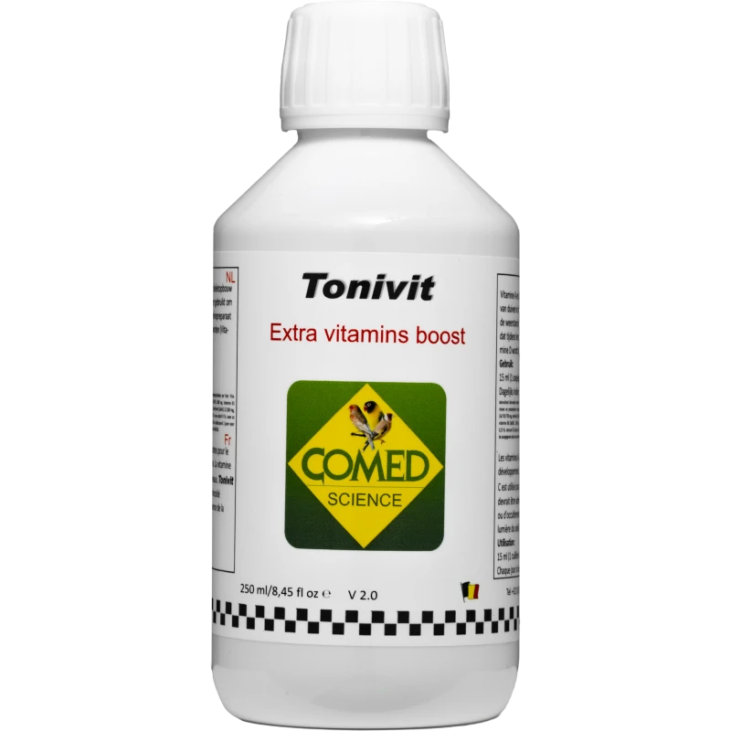 Tonivit Bird, Augmente La Résistance Grâce Aux Vitamines A|C|D 250ml - Comed 3 Tonivit Bird, Augmente La Résistance Grâce Aux Vitamines A|C|D 250ml - Comed