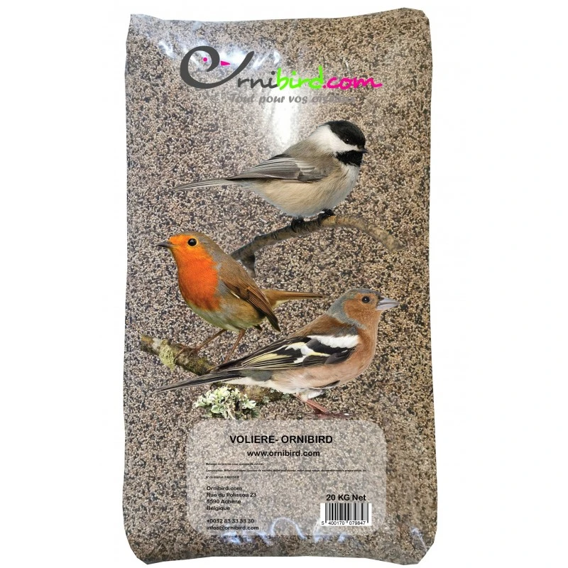 Volière - Ornibird, Mélange Pour Oiseaux De Volière 20kg 3 Volière - Ornibird, Mélange Pour Oiseaux De Volière 20kg